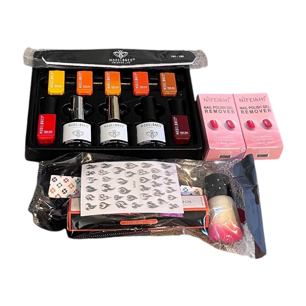Modelones Gel Nail Kit with LED Nail Lamp